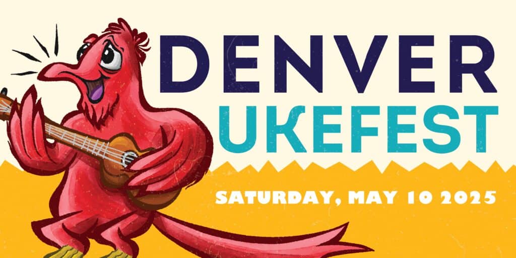 Logo for the 16th Annual Denver Ukefest at Swallow Hill Music